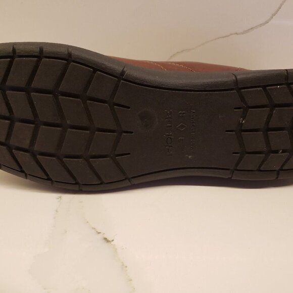 ROHDE Brown Ladies Shoes Flats  Size 8 Stitching Front Back Sides Adjust… - Picture 4 of 9